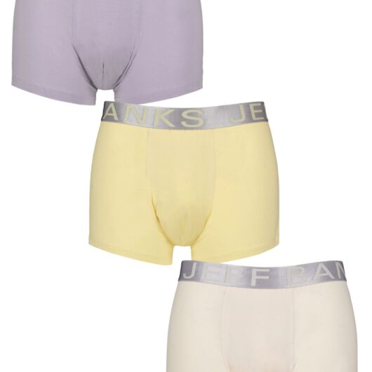 Mens 3 Pack Jeff Banks Cotton Trunks Pastel Lilac M