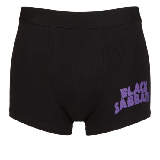 SOCKSHOP Music Collection 1 Pack Black Sabbath Boxer Shorts Black Extra Large