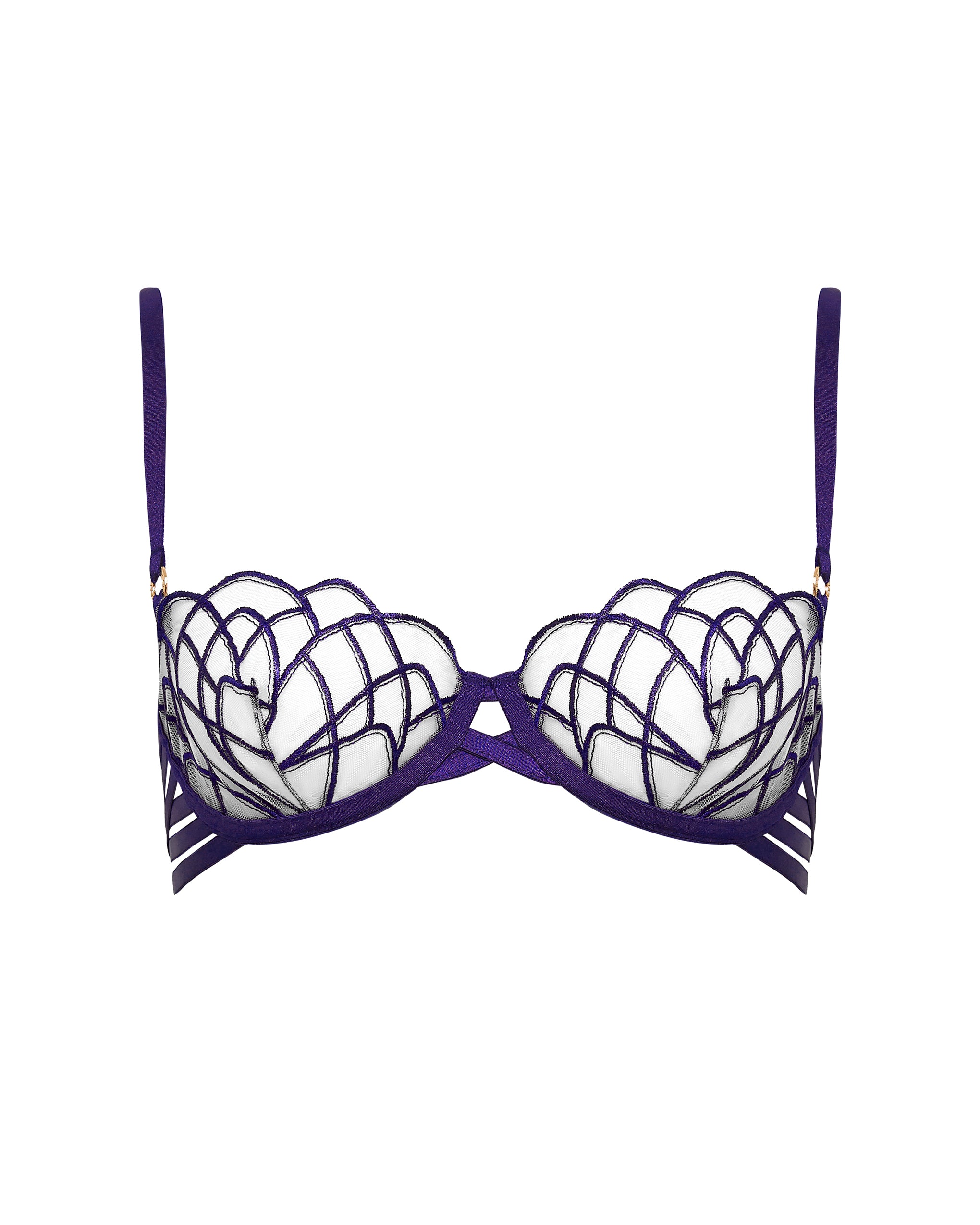 Bluebella Beatrix Wired Bra Acai Purple/Sheer - 30A