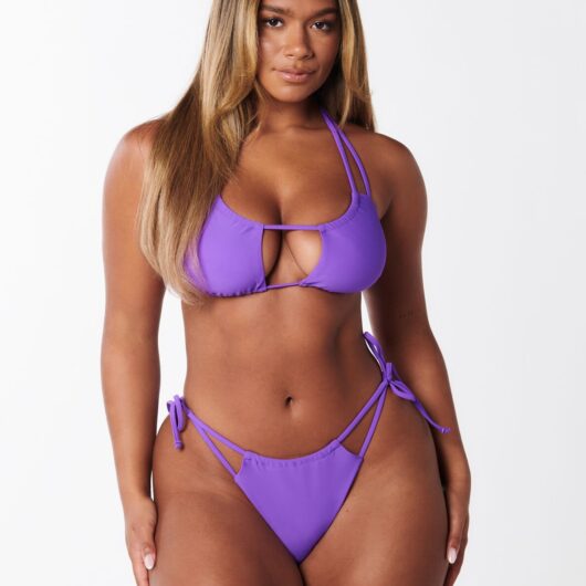 Boux Avenue Paros cut out bikini briefs - Purple - 06