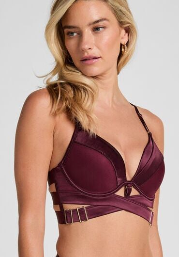 Hunkemöller Colette Padded Underwired Longline Push-Up Bra Purple